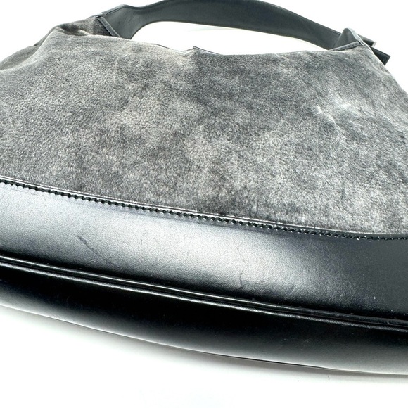 Tom Ford 1999 Gucci Vintage Jackie Bag – Gray Velvet Shoulder Bag, - Picture 8 of 15